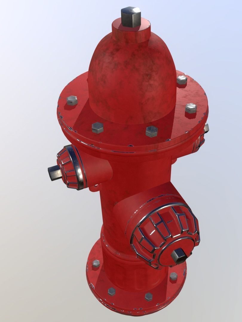 Old Fire Hydrant II 3D model_6