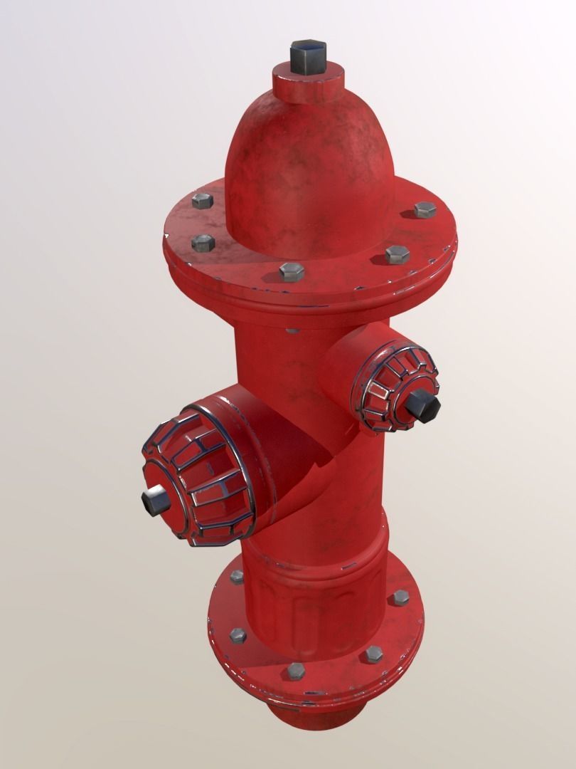 Old Fire Hydrant II 3D model_4