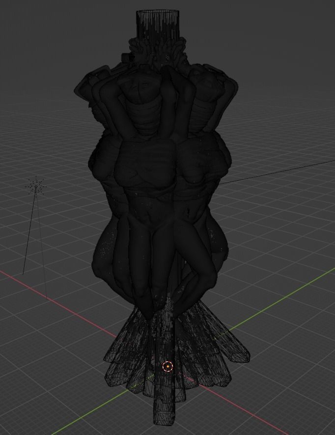 Shattered Cult Horror Chess Set 3D print model_9