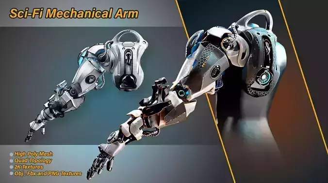 Sci-Fi Mechanical Arm 3D model