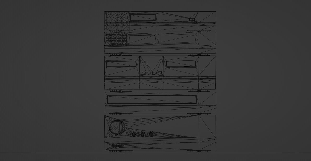 Retro Stereo System 3D model_8