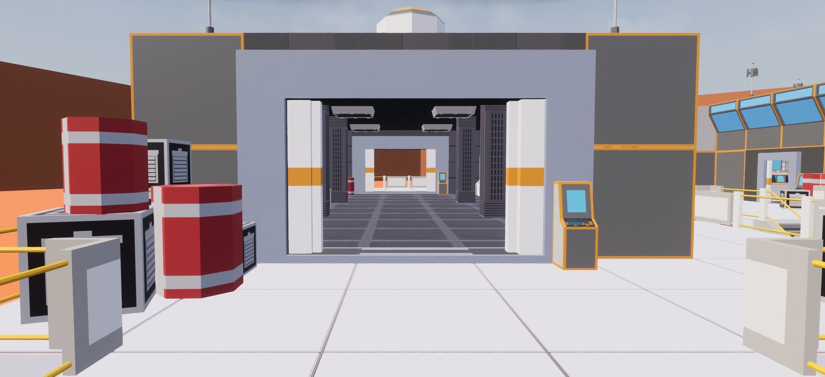 SCI FI BASE MODULAR KIT LOW POLY Low-poly 3D model_5