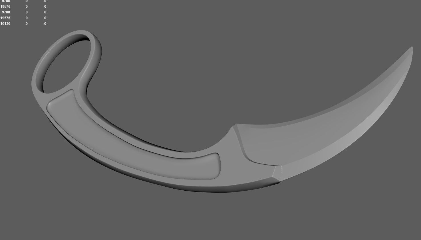 Knife Karambit 3D print model_3