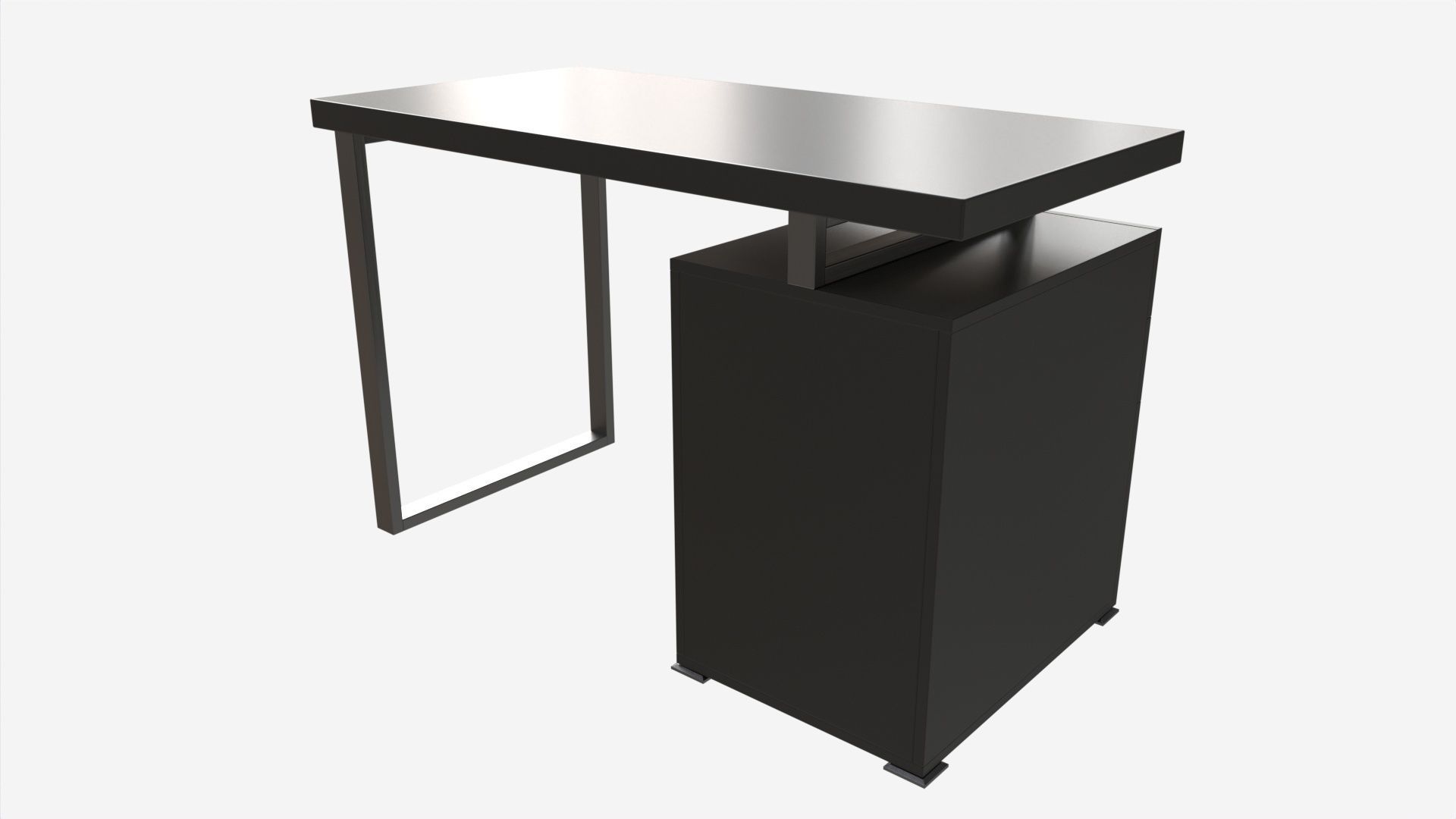 Reversible Set Up Office Desk 3D model_1