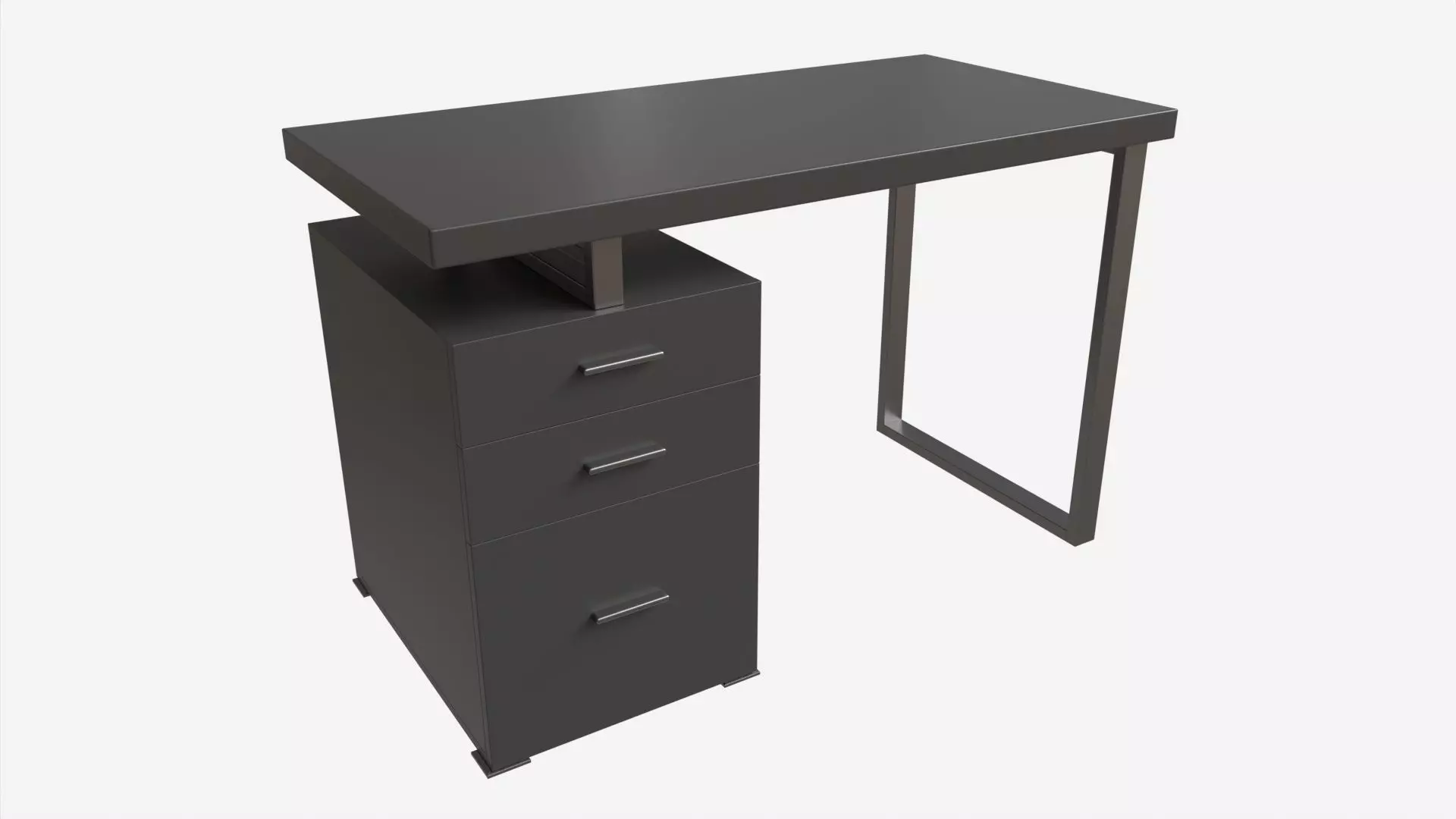 Reversible Set Up Office Desk 3D model_0