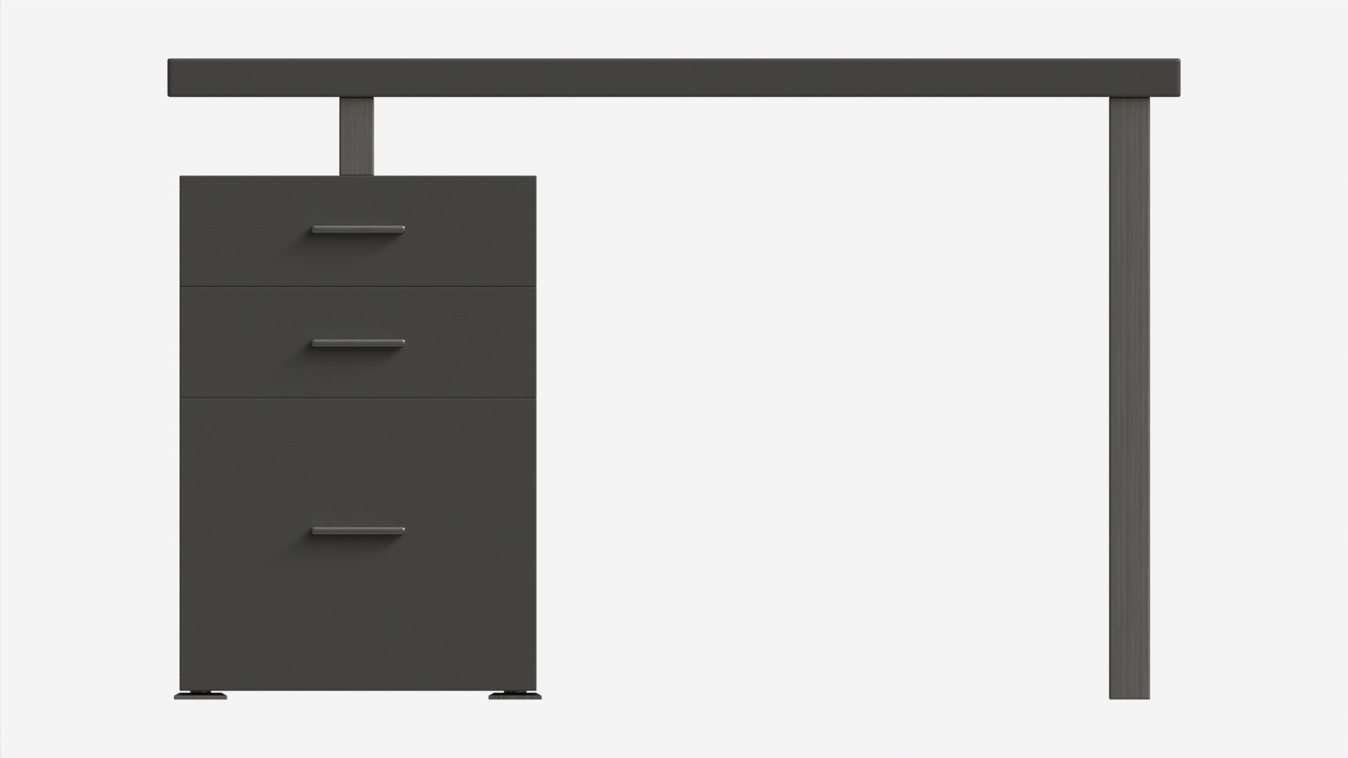 Reversible Set Up Office Desk 3D model_4