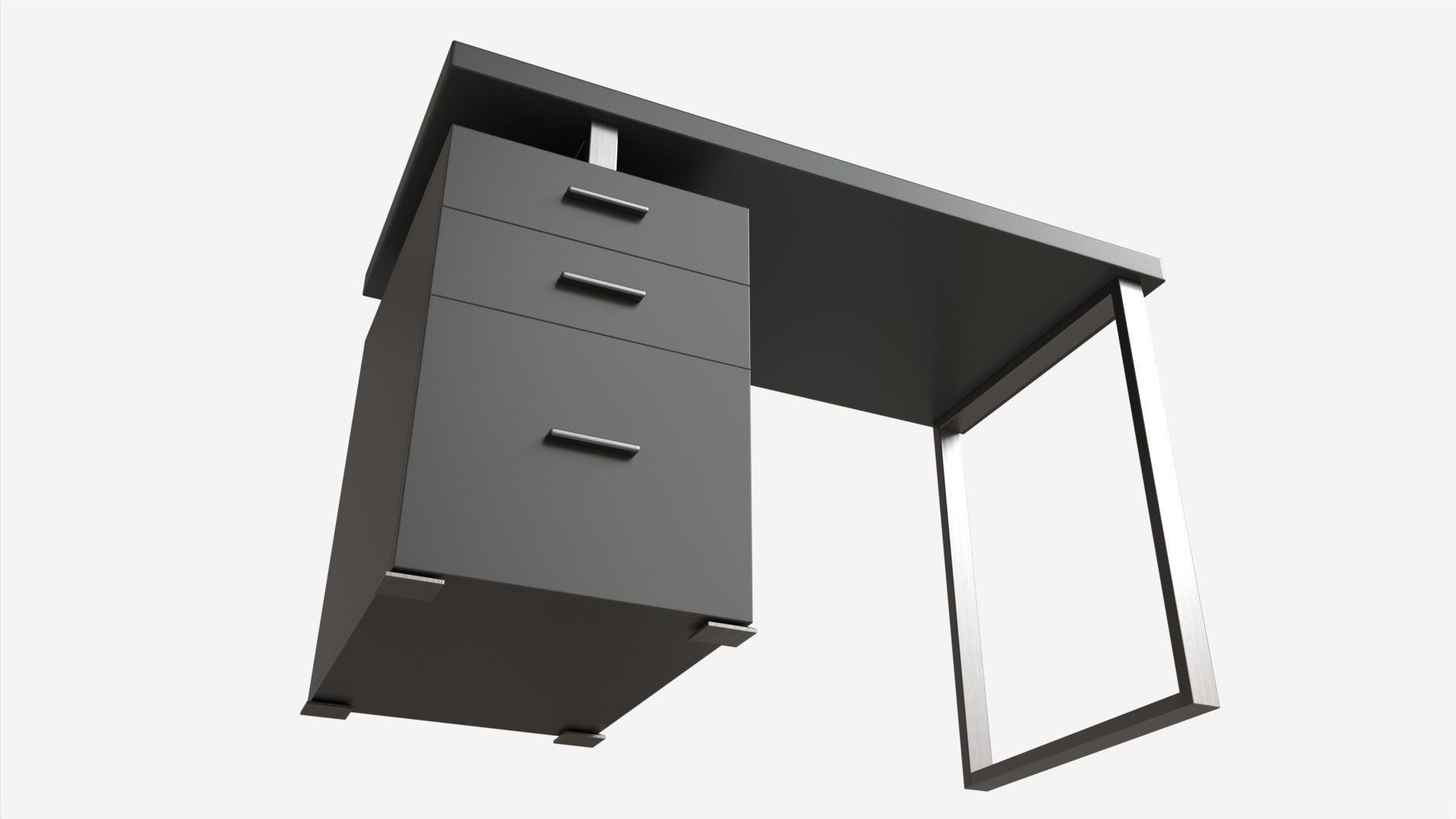 Reversible Set Up Office Desk 3D model_3