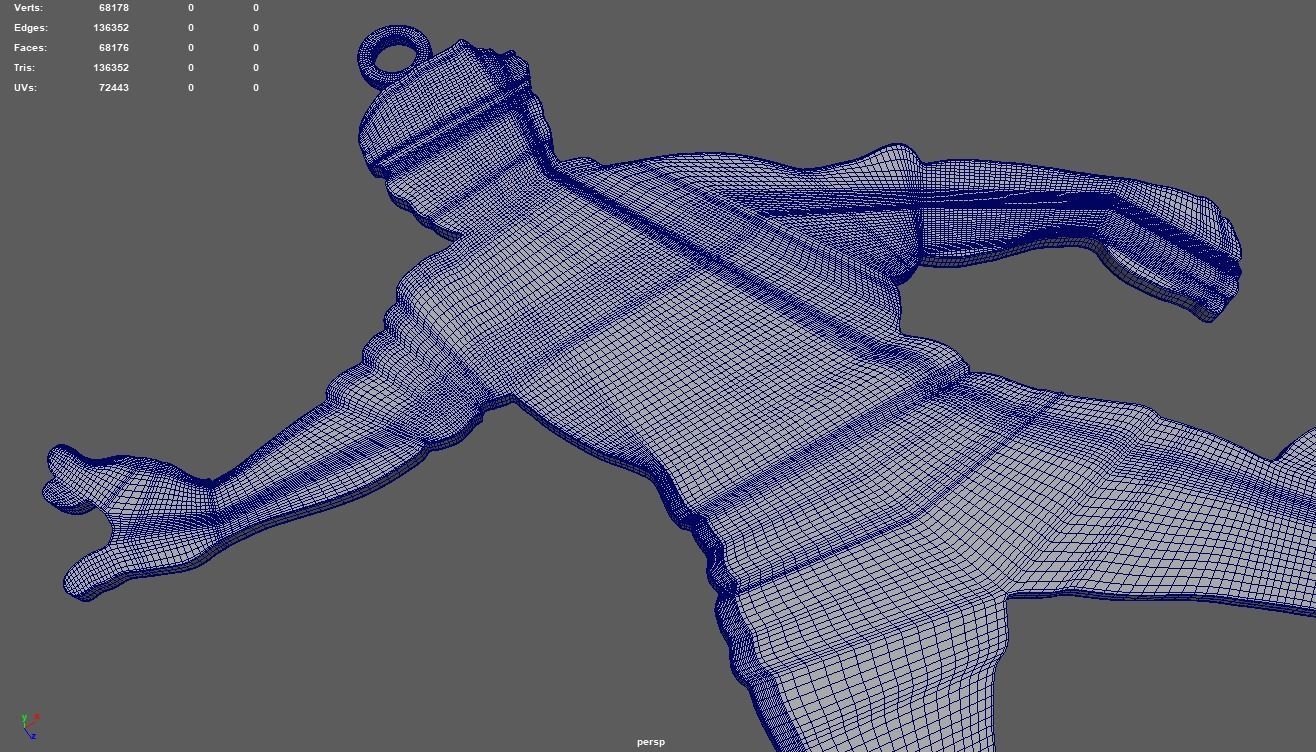 Soccer Key Ring Chain 01 Low-poly 3D model_10