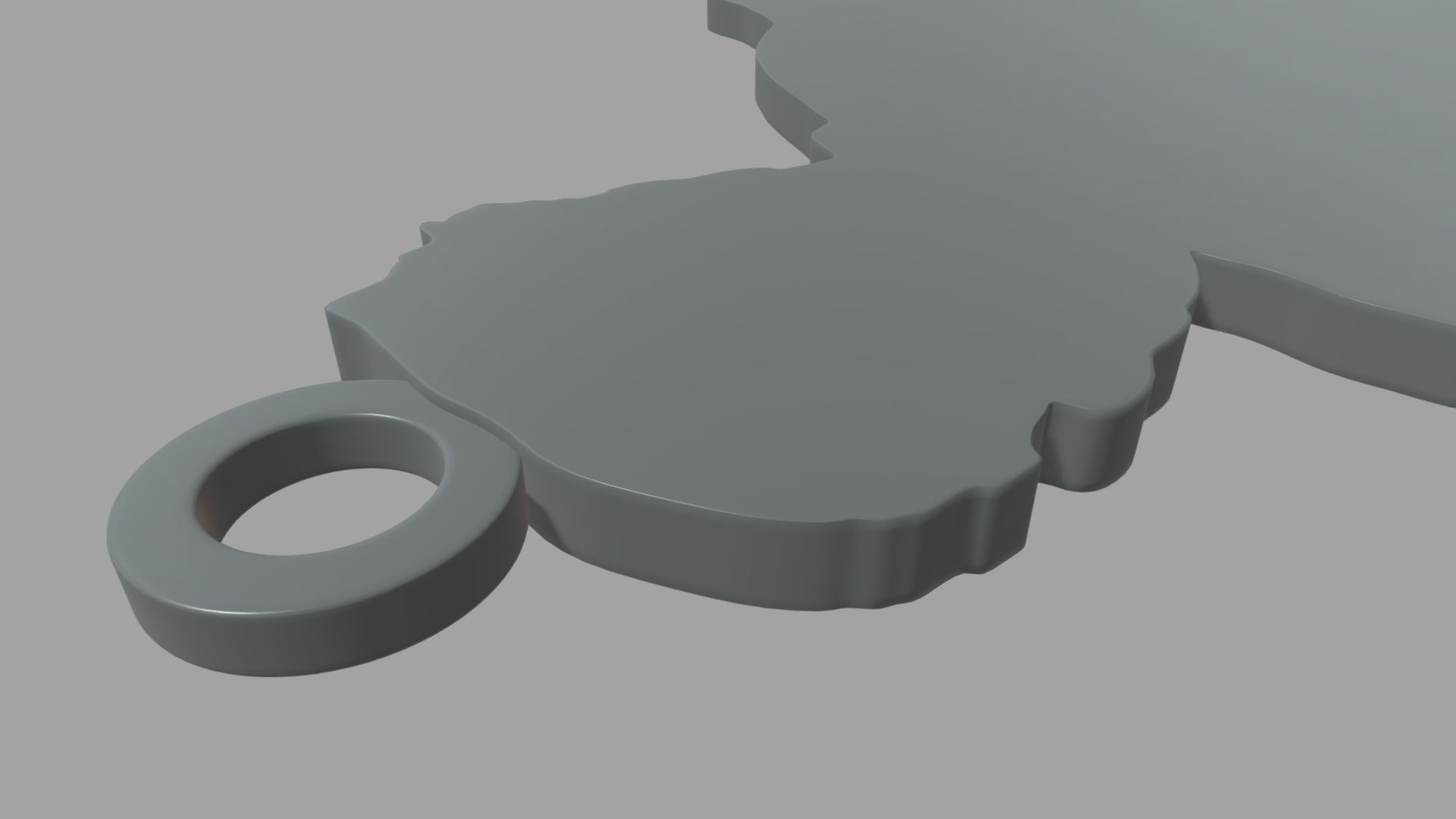 Soccer Key Ring Chain 01 Low-poly 3D model_3