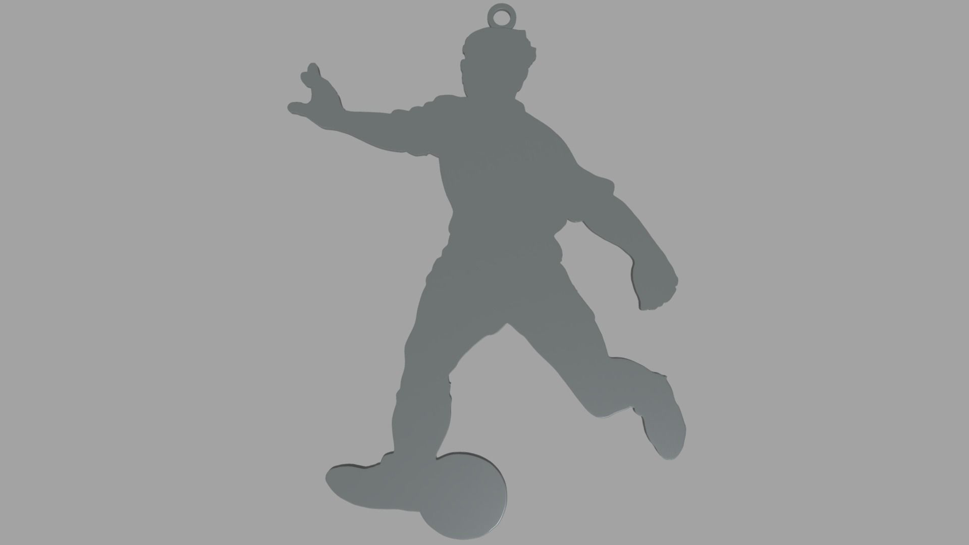 Soccer Key Ring Chain 01 Low-poly 3D model_1