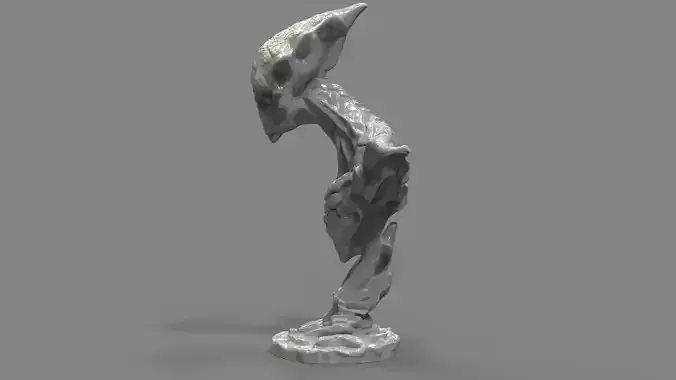 Alien statue 3D print model