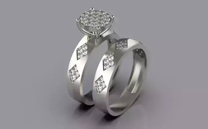 engagement Solitaire ring gold silver