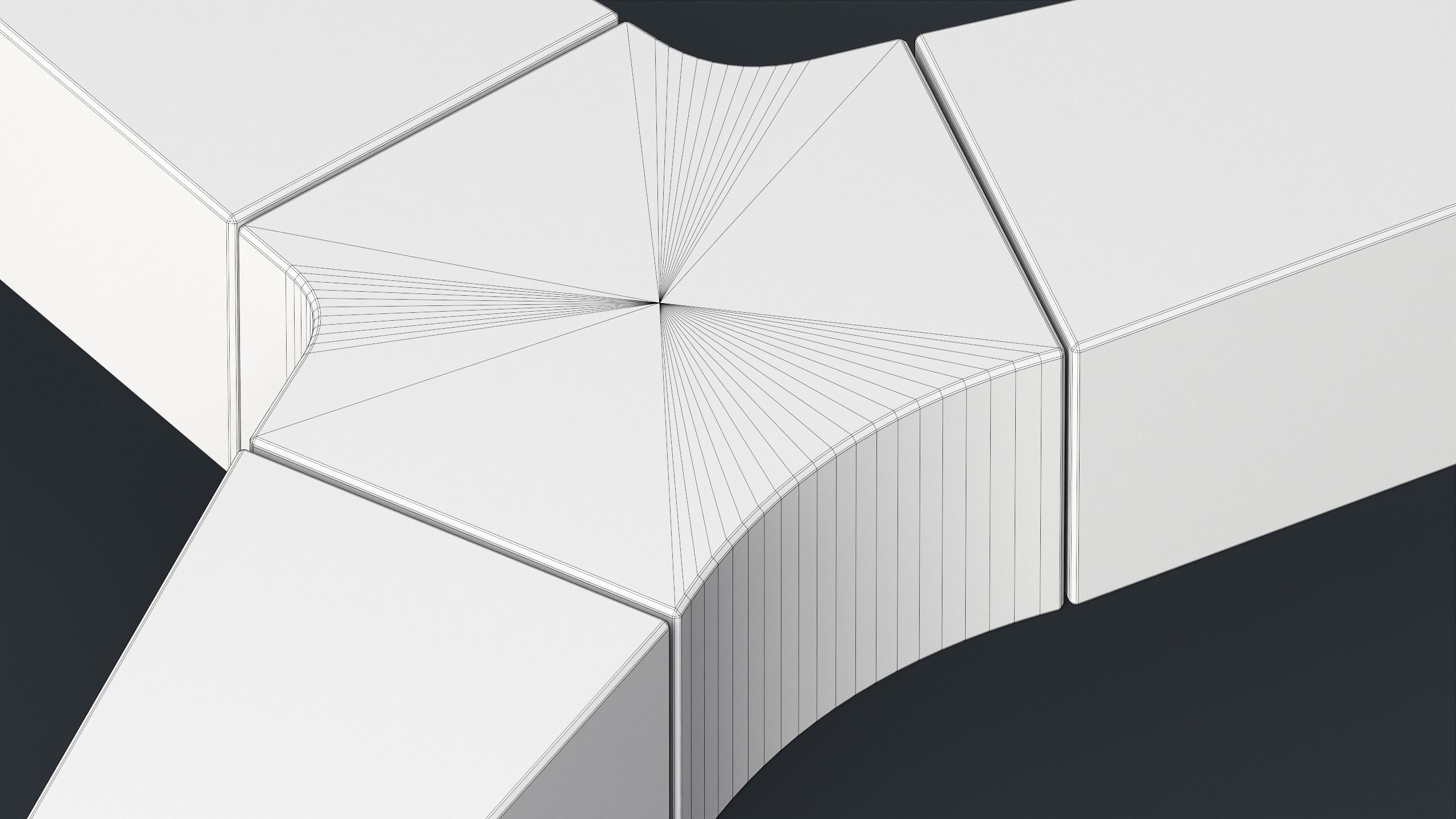 Modern Outdoor Bench 90 PBR Game Ready Low-poly 3D model_29