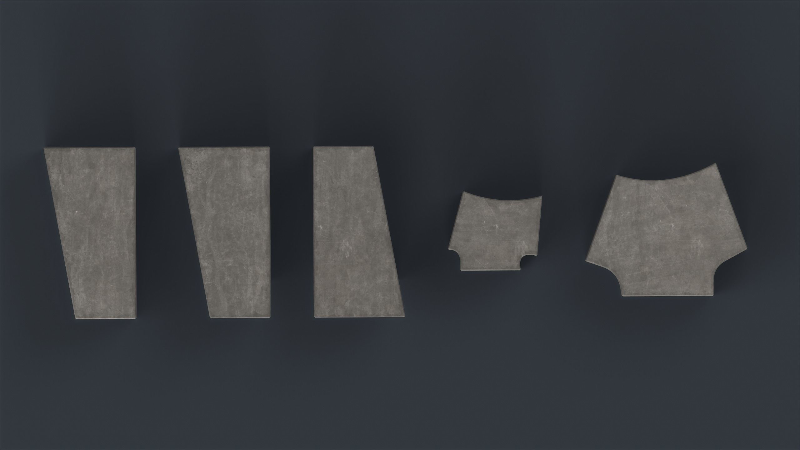 Modern Outdoor Bench 90 PBR Game Ready Low-poly 3D model_6