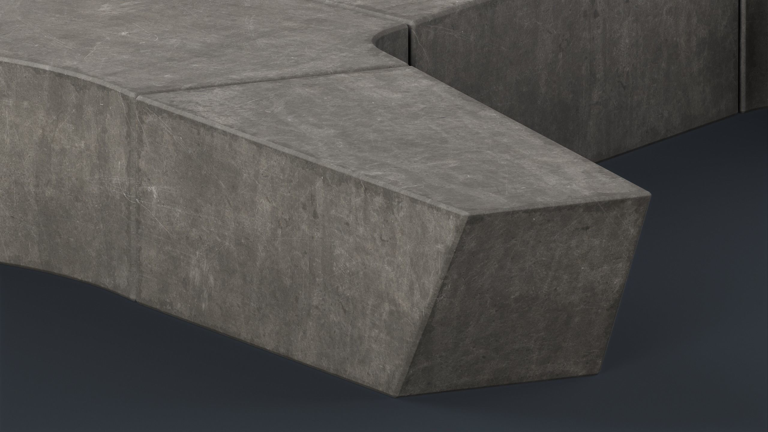 Modern Outdoor Bench 90 PBR Game Ready Low-poly 3D model_14