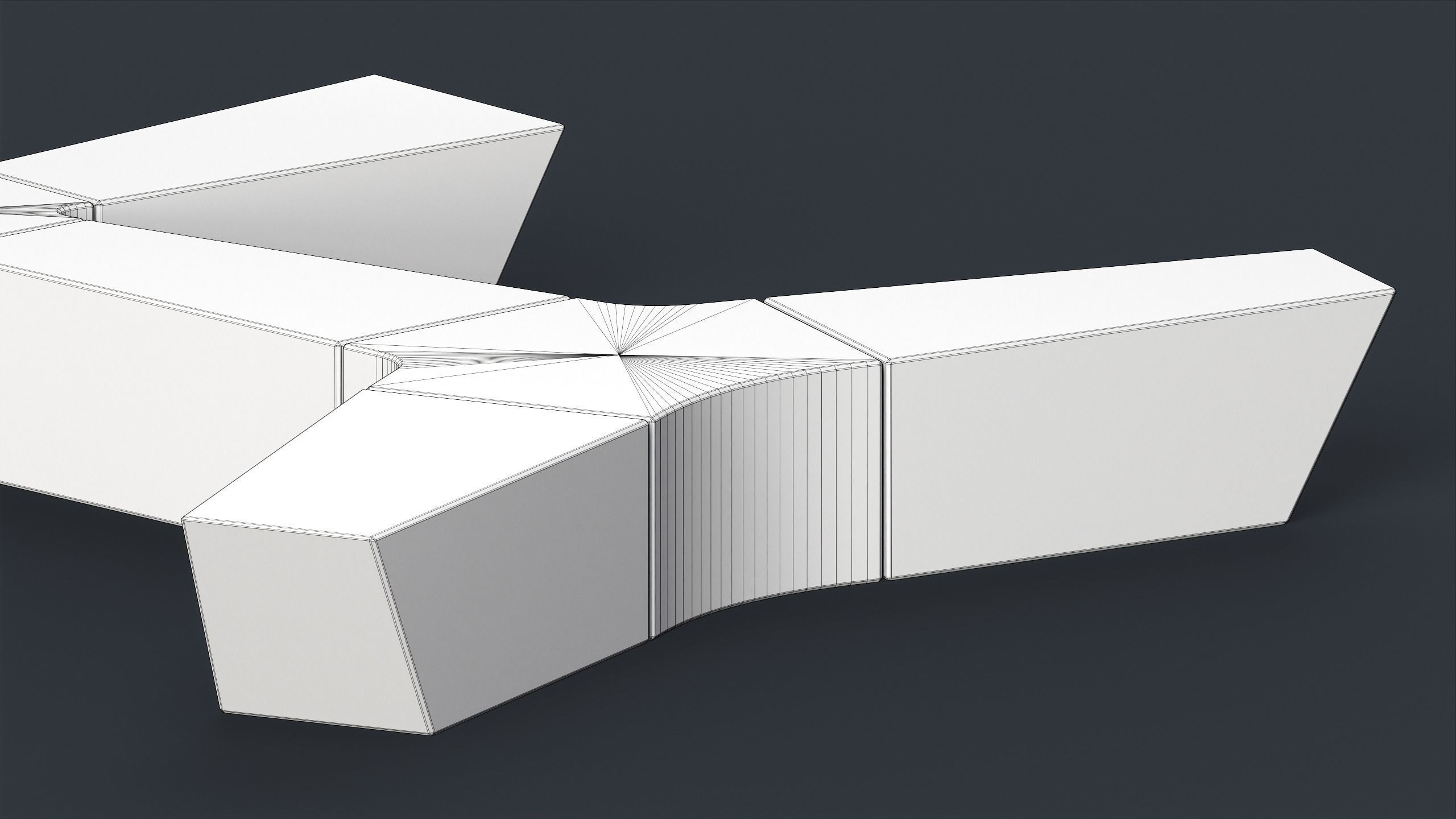 Modern Outdoor Bench 90 PBR Game Ready Low-poly 3D model_28