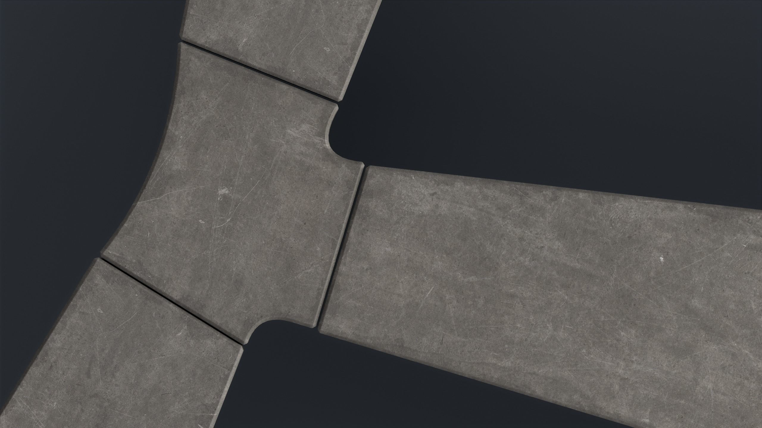 Modern Outdoor Bench 90 PBR Game Ready Low-poly 3D model_21