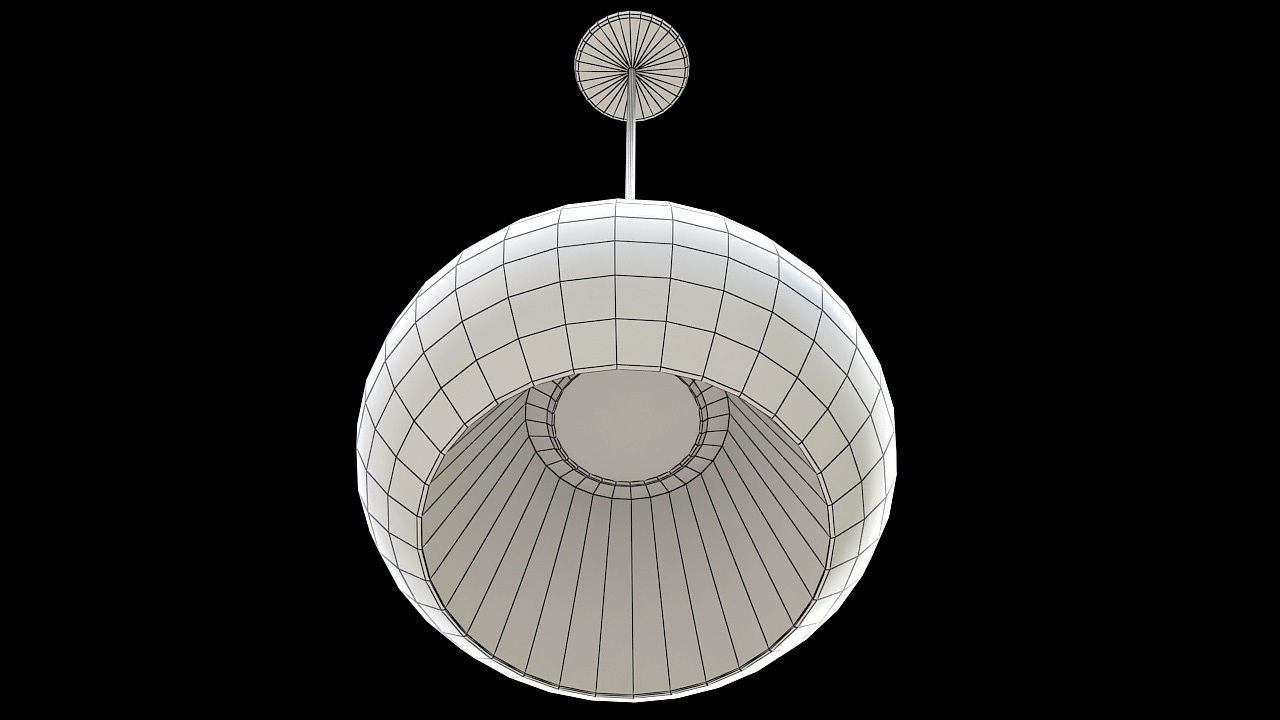 teardrop shaped hanging lamp 3D model_8