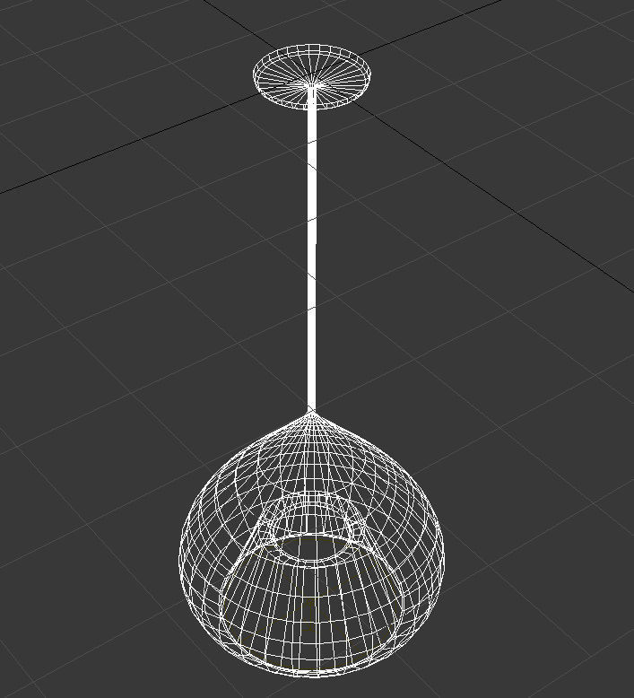 teardrop shaped hanging lamp 3D model_9