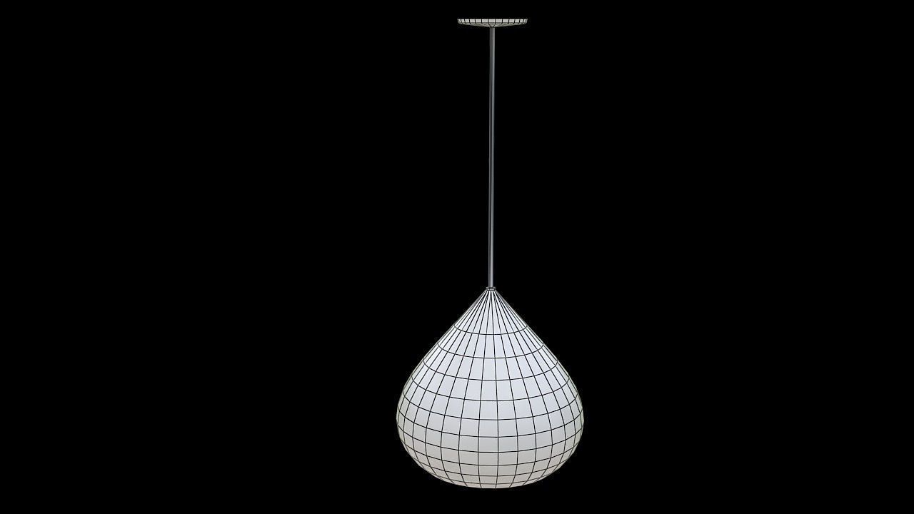 teardrop shaped hanging lamp 3D model_4