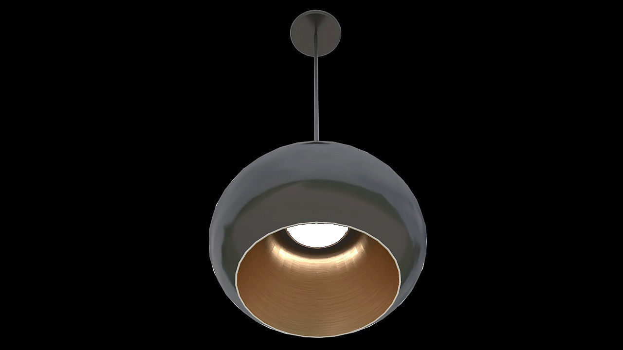 teardrop shaped hanging lamp 3D model_2
