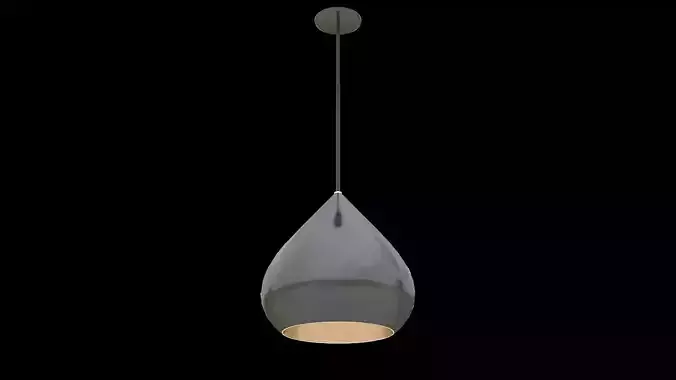 teardrop shaped hanging lamp 3D model