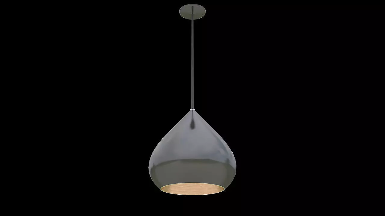teardrop shaped hanging lamp 3D model_0