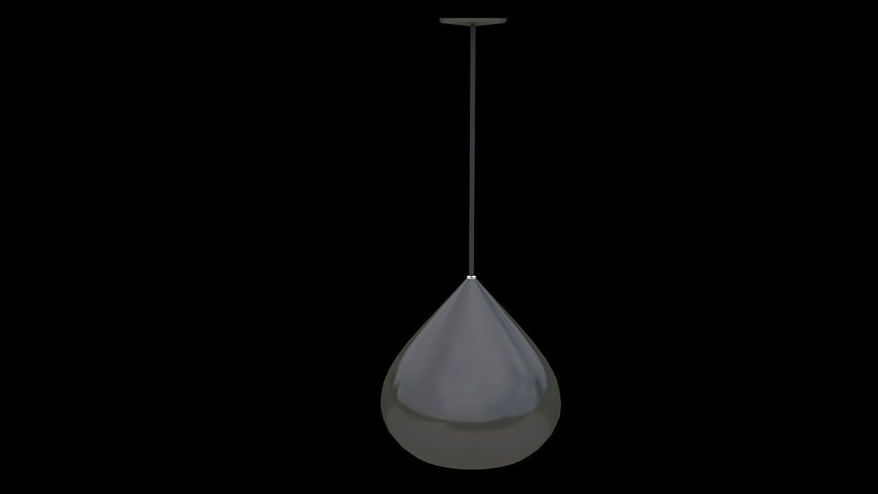 teardrop shaped hanging lamp 3D model_3