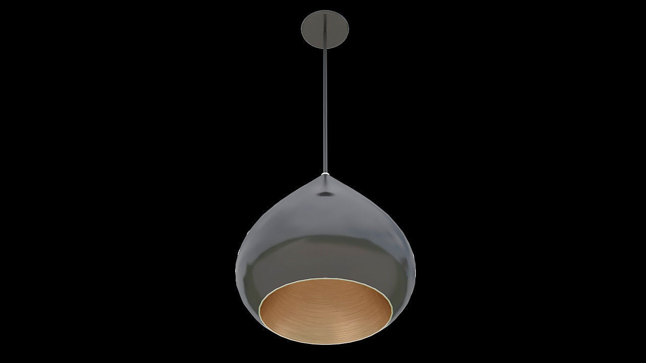 teardrop shaped hanging lamp 3D model_1