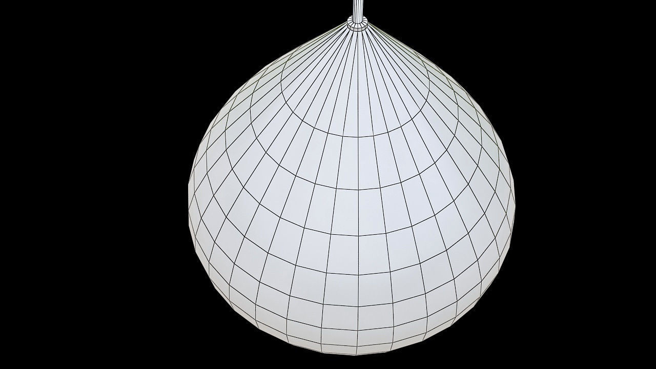 teardrop shaped hanging lamp 3D model_5