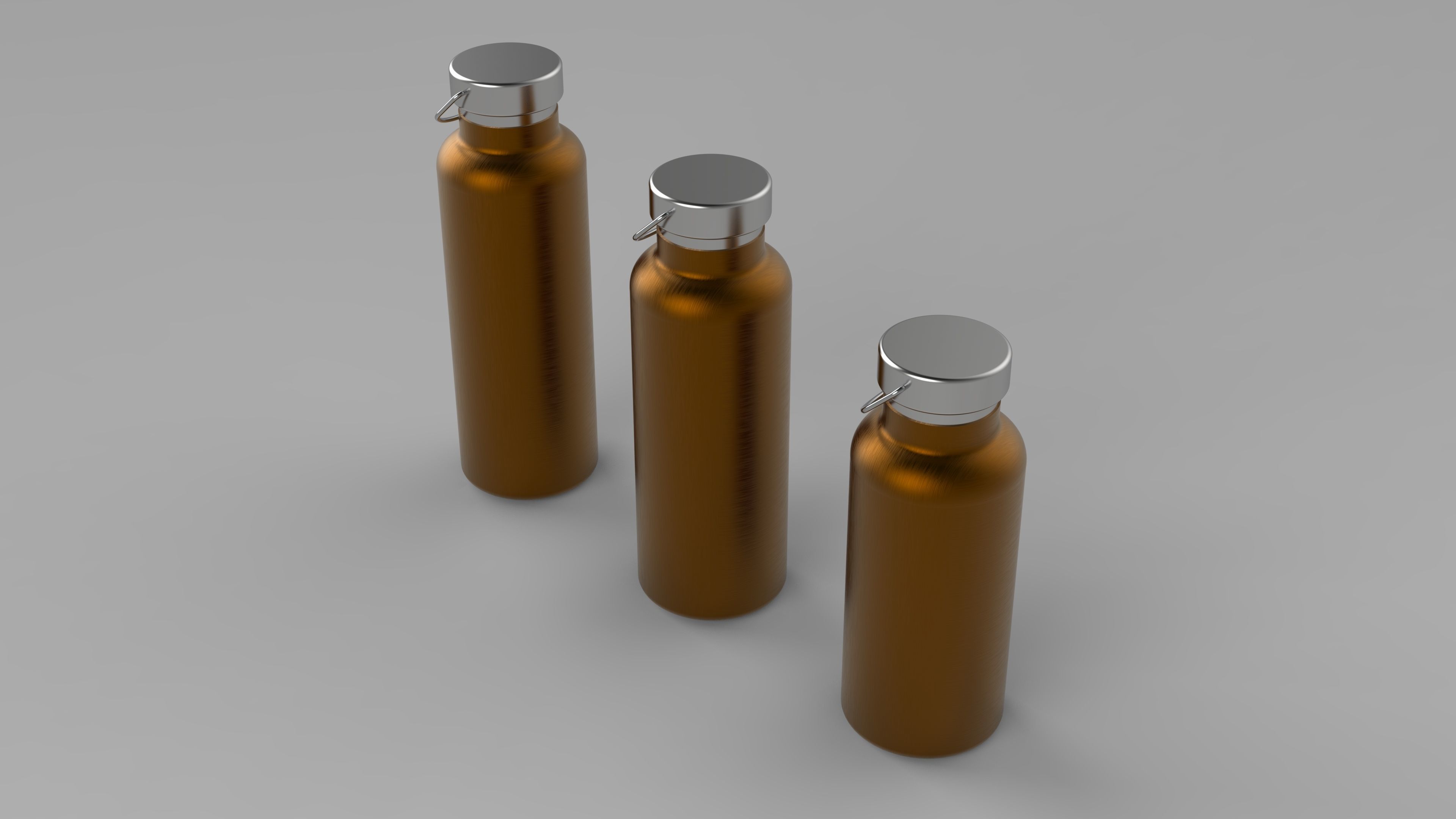 WATER BOTTLES Low-poly 3D model_1