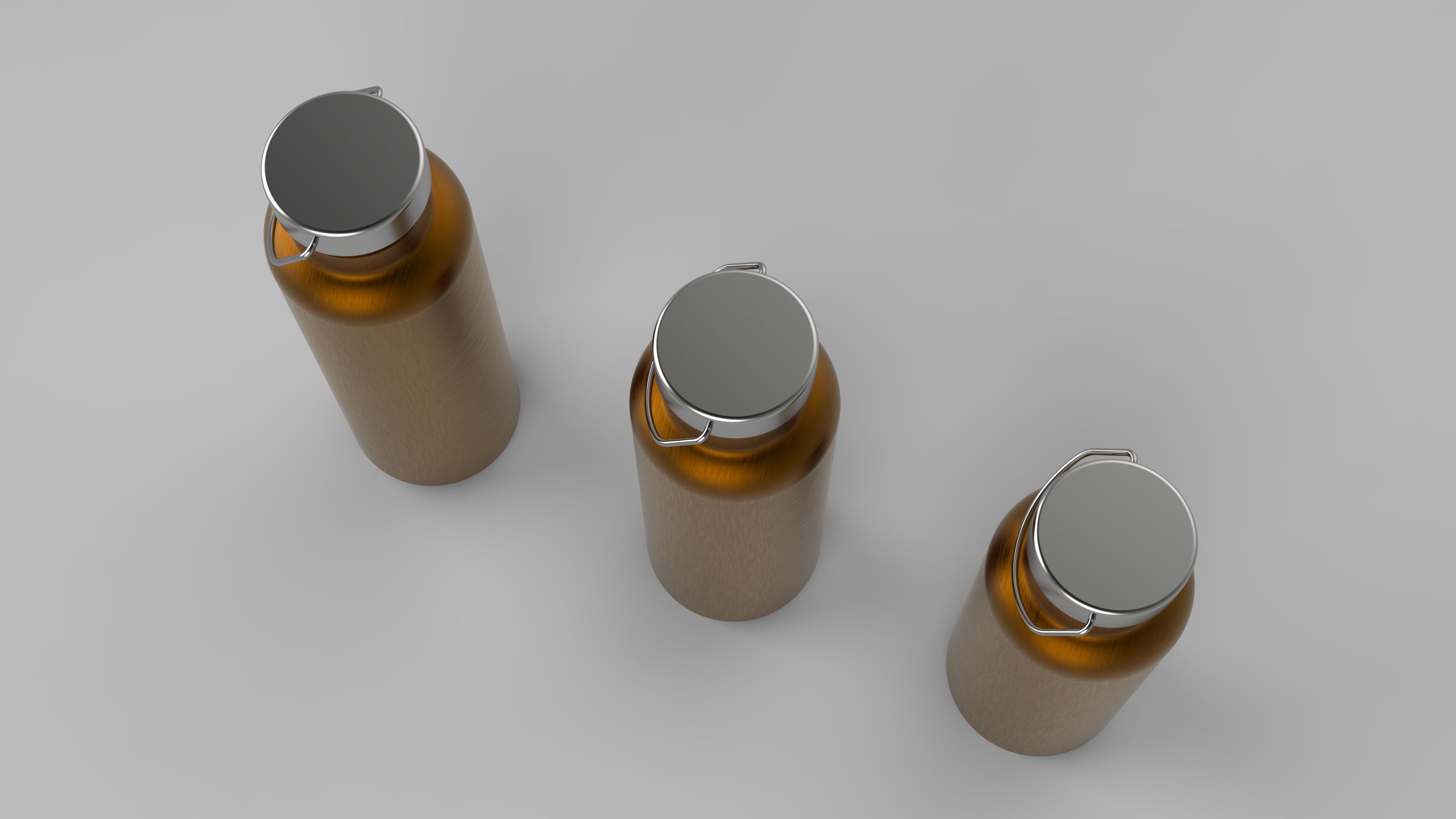 WATER BOTTLES Low-poly 3D model_3