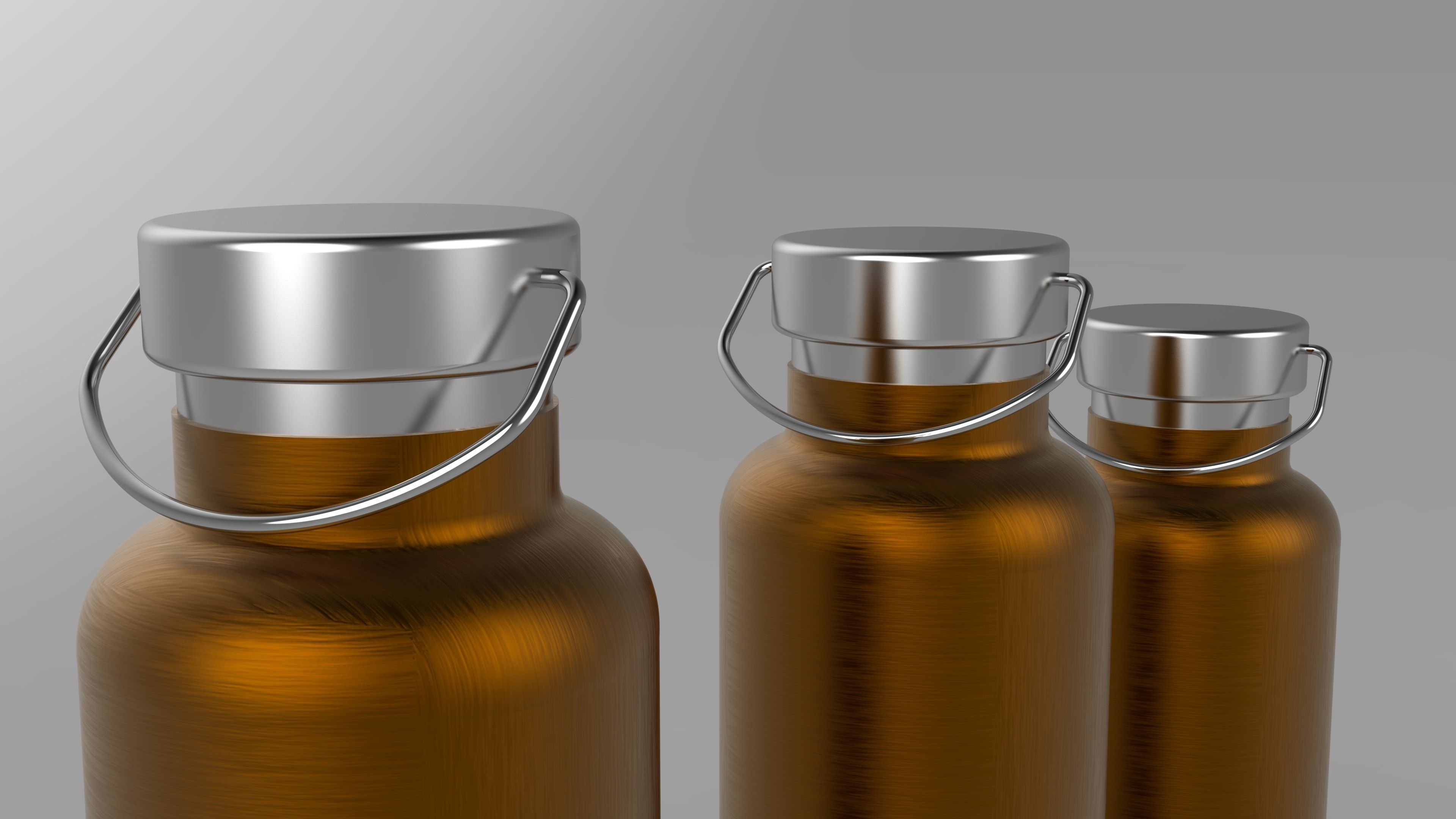 WATER BOTTLES Low-poly 3D model_5