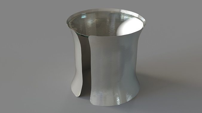 Cuff Side Table Silver 3D model