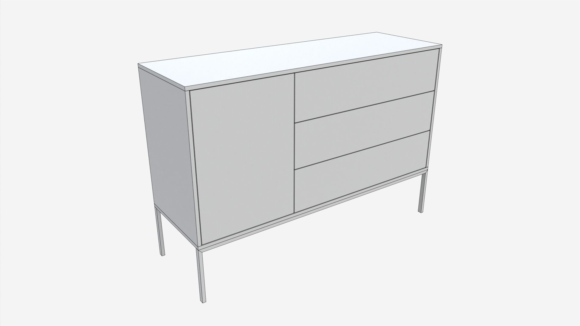 Sideboard Seaford 02 3D model_5
