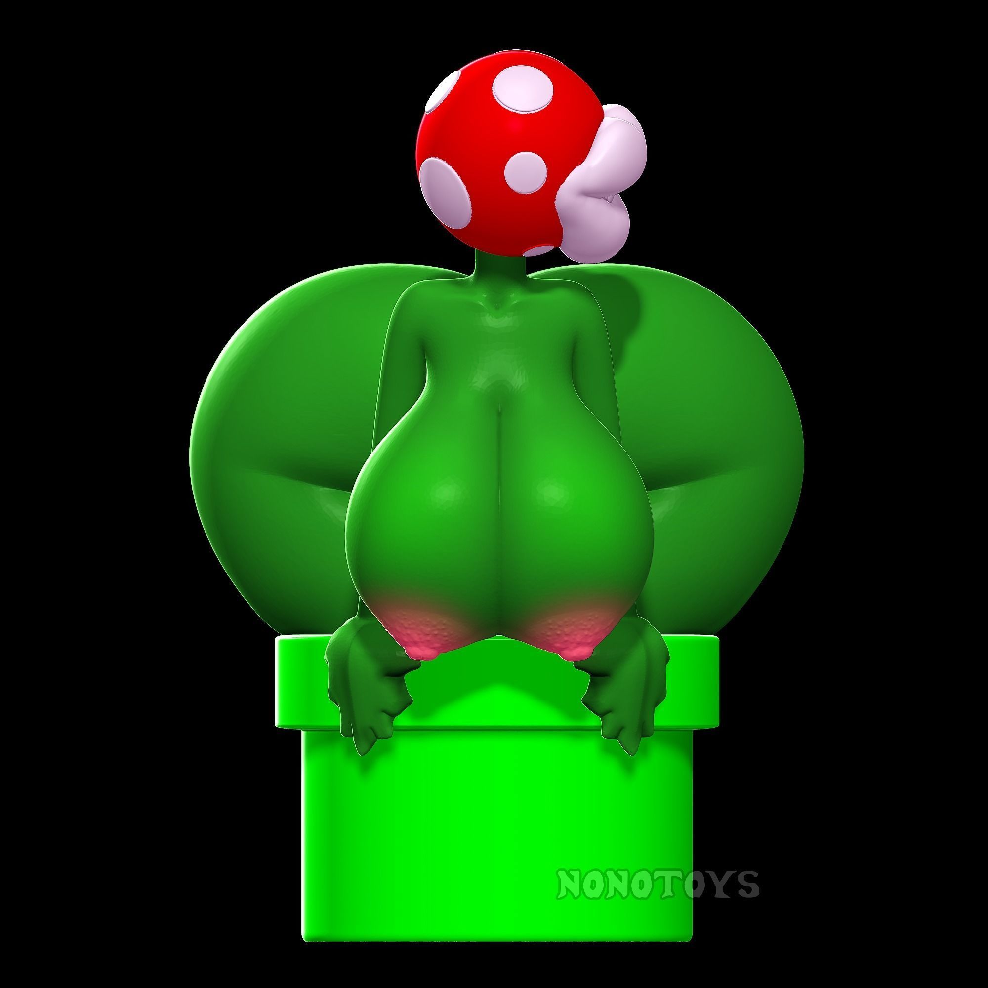Piranha Plant NSFW 3D print model_3