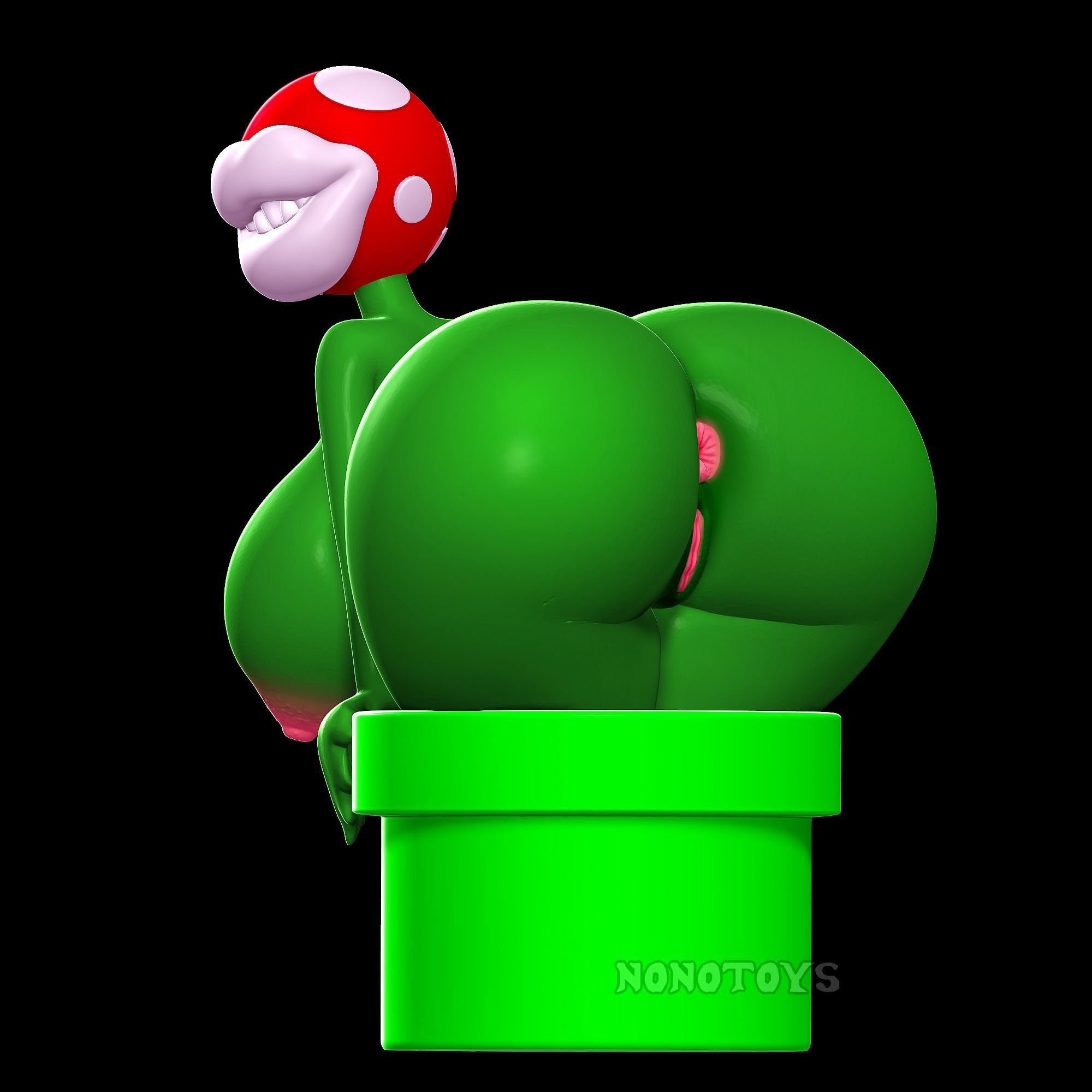Piranha Plant NSFW 3D print model_1