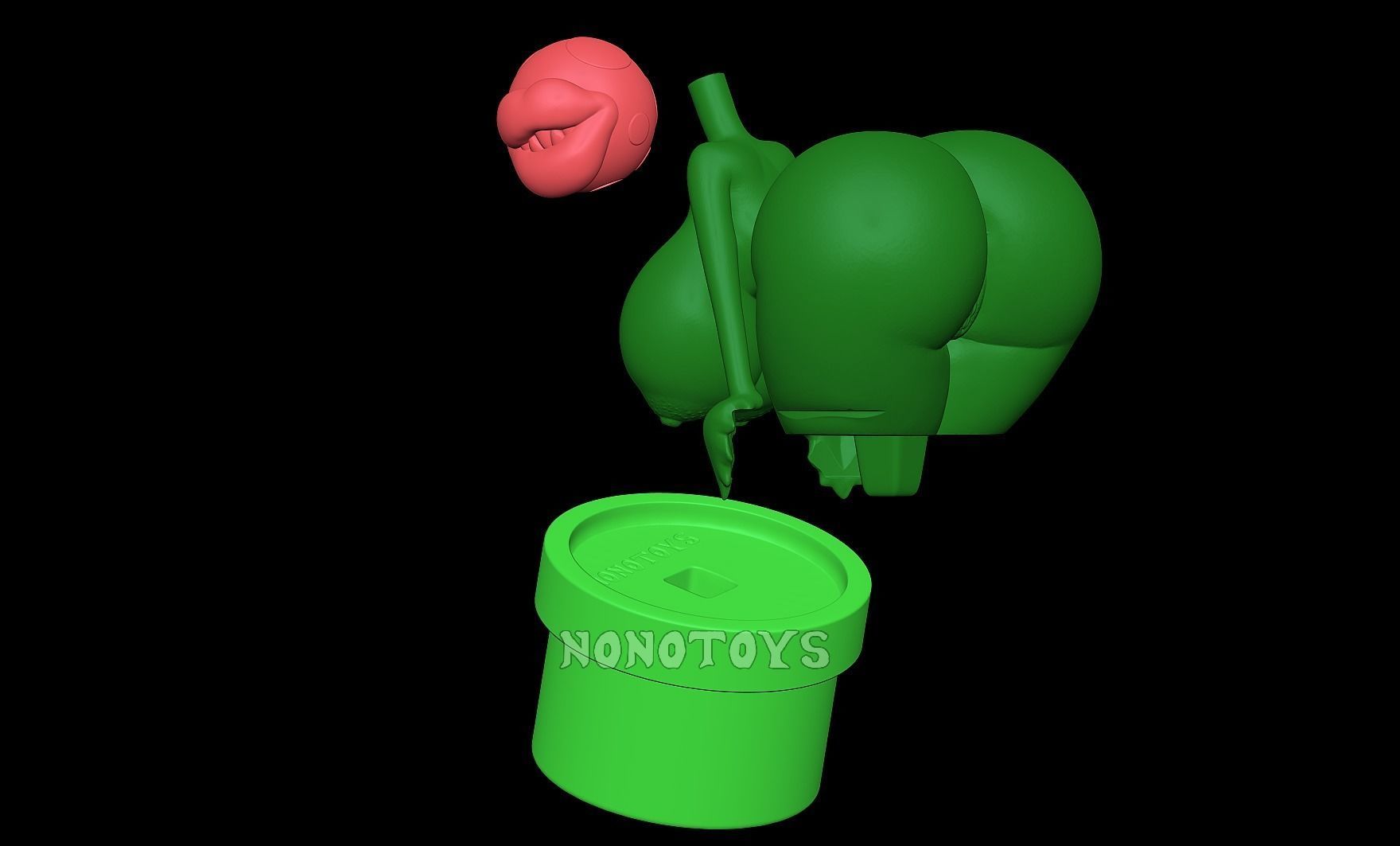 Piranha Plant NSFW 3D print model_6