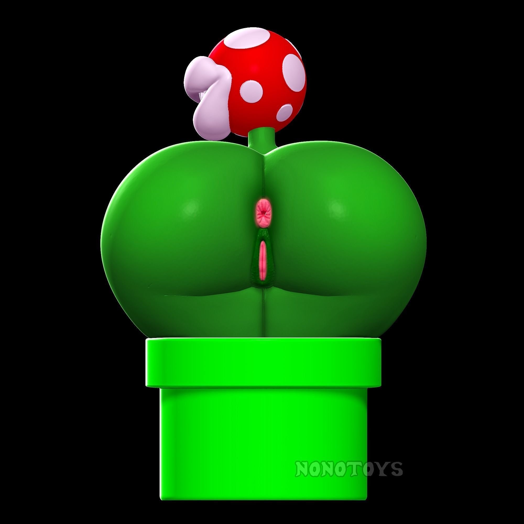 Piranha Plant NSFW 3D print model_4