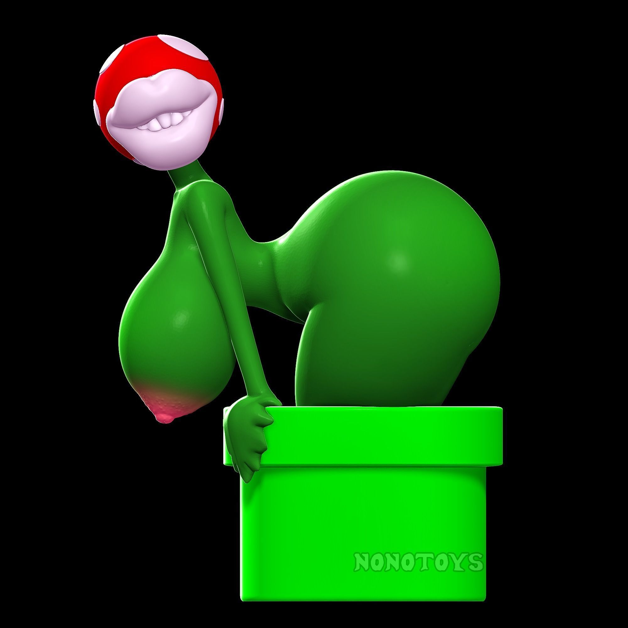 Piranha Plant NSFW 3D print model_2