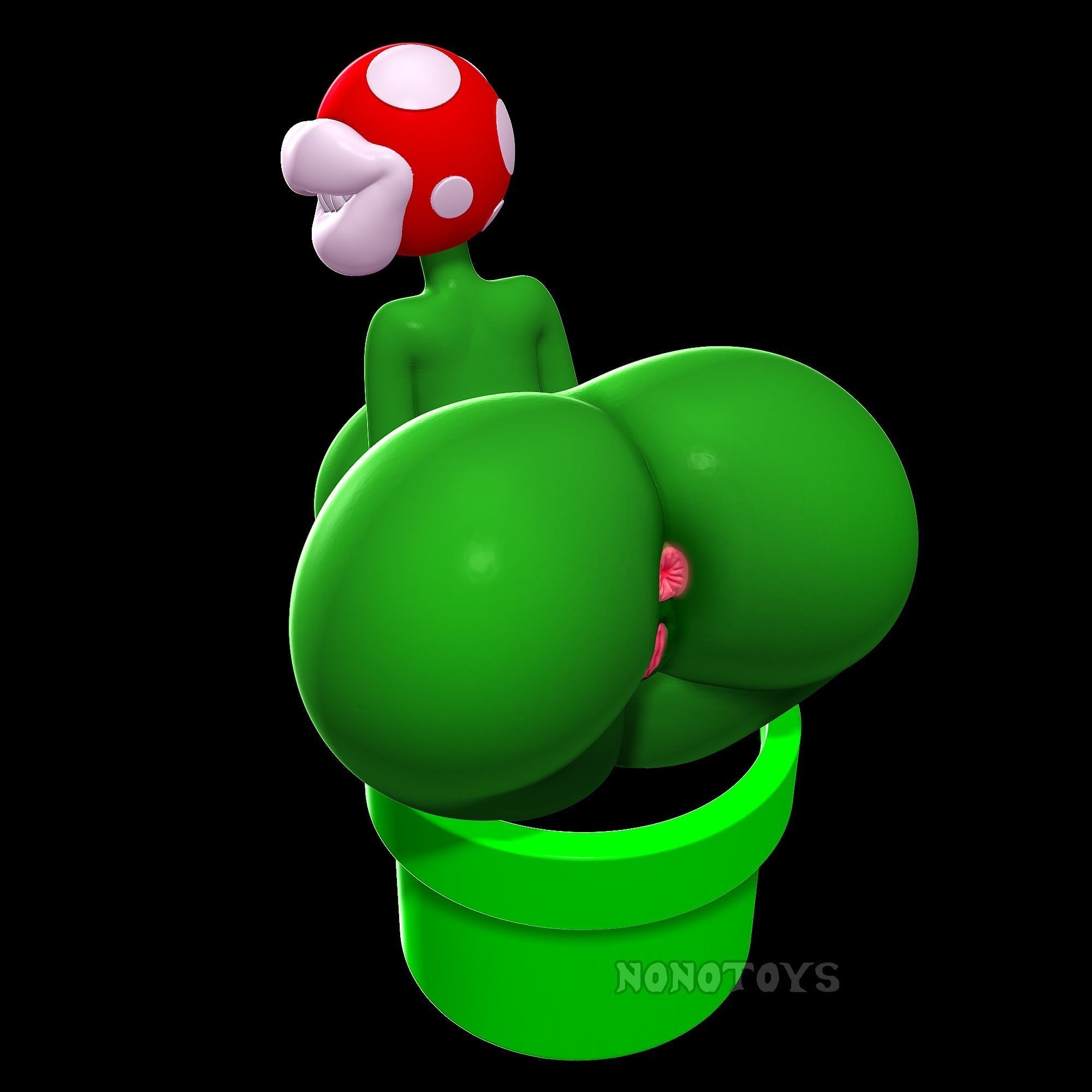 Piranha Plant NSFW 3D print model_5