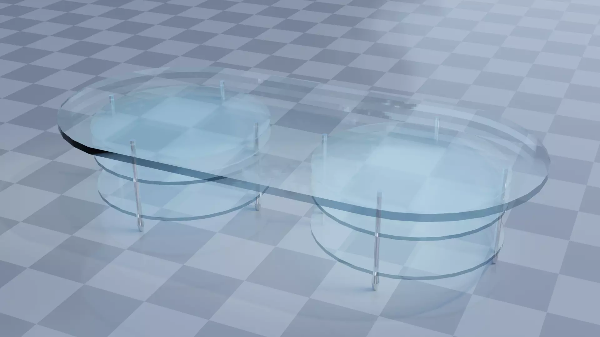 Glass Table 3D model_0
