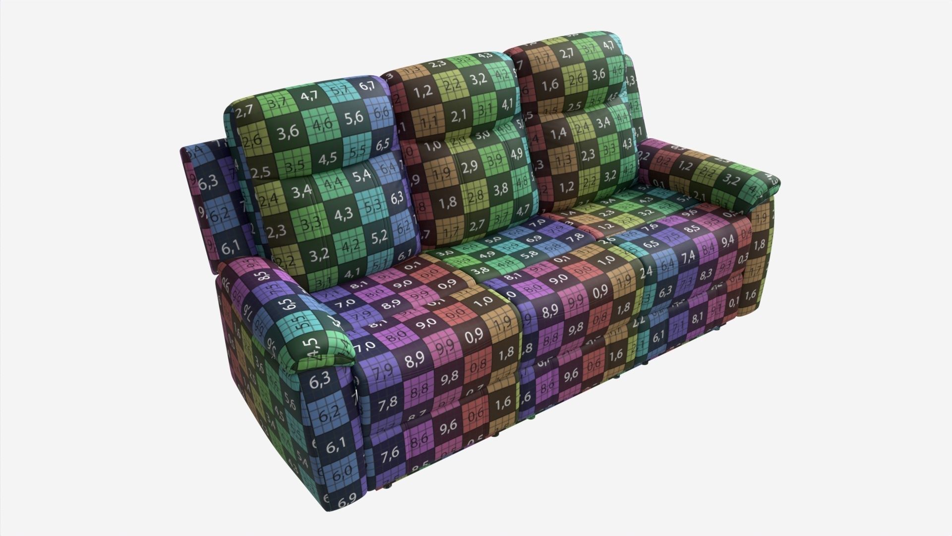 Sofa recliner Milo 3-seater 3D model_7