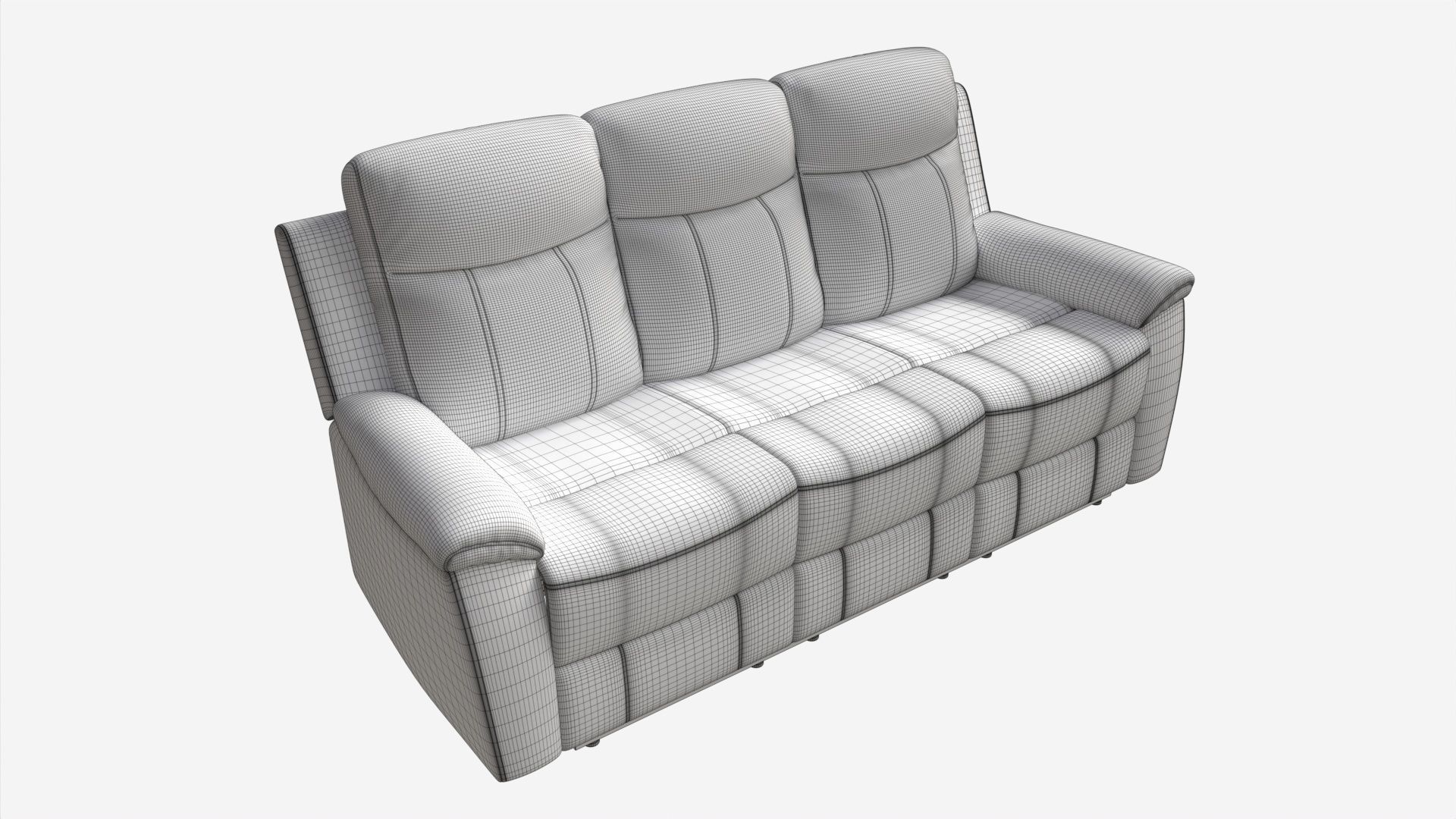 Sofa recliner Milo 3-seater 3D model_6