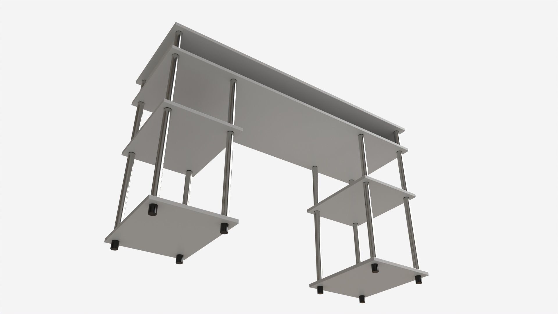 Student Shelves Desk 3D model_3