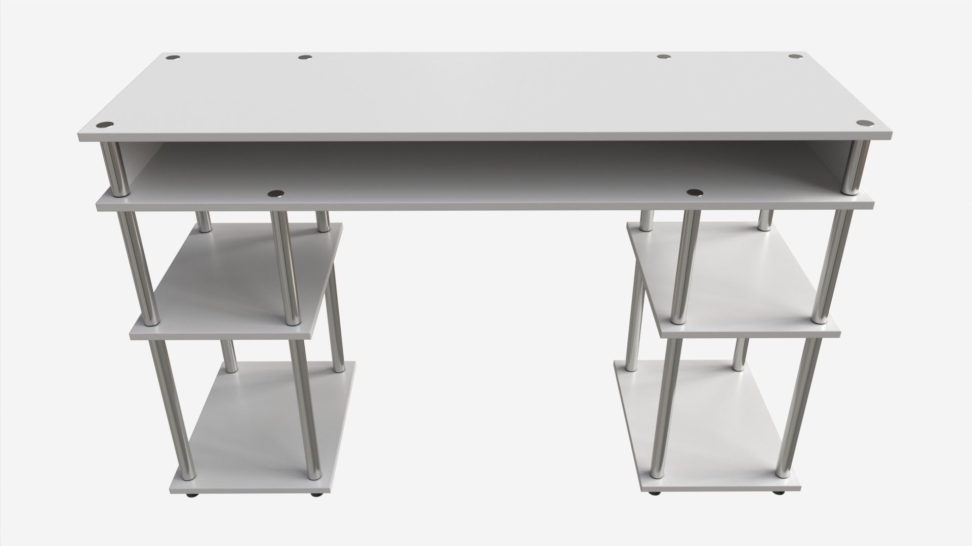 Student Shelves Desk 3D model_1