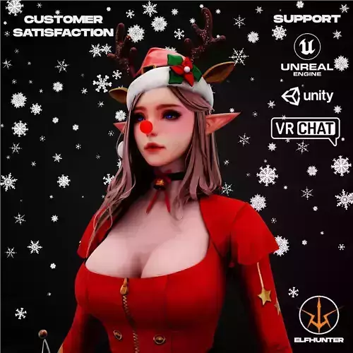 EXCLUSIVE ELF HUNTER EDITION RIGGED CHARACTER ELF CHRISTMAS Low-poly 3D model EXCLUSIVE ELF HUNTER EDITION RIGGED CHARACTER ELF CHRISTMAS Low-poly 3D model