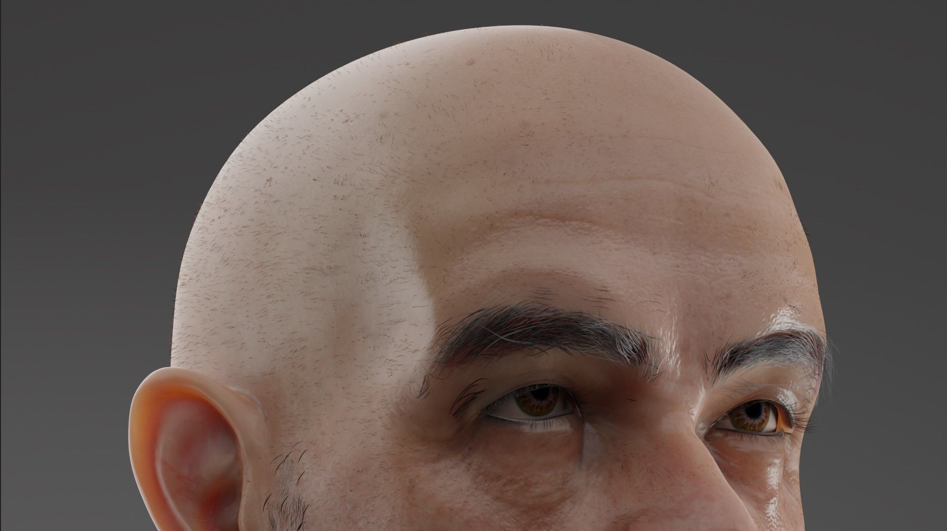 Realistic Old Man Character - Fully Rigged and PBR Low-poly 3D model_3