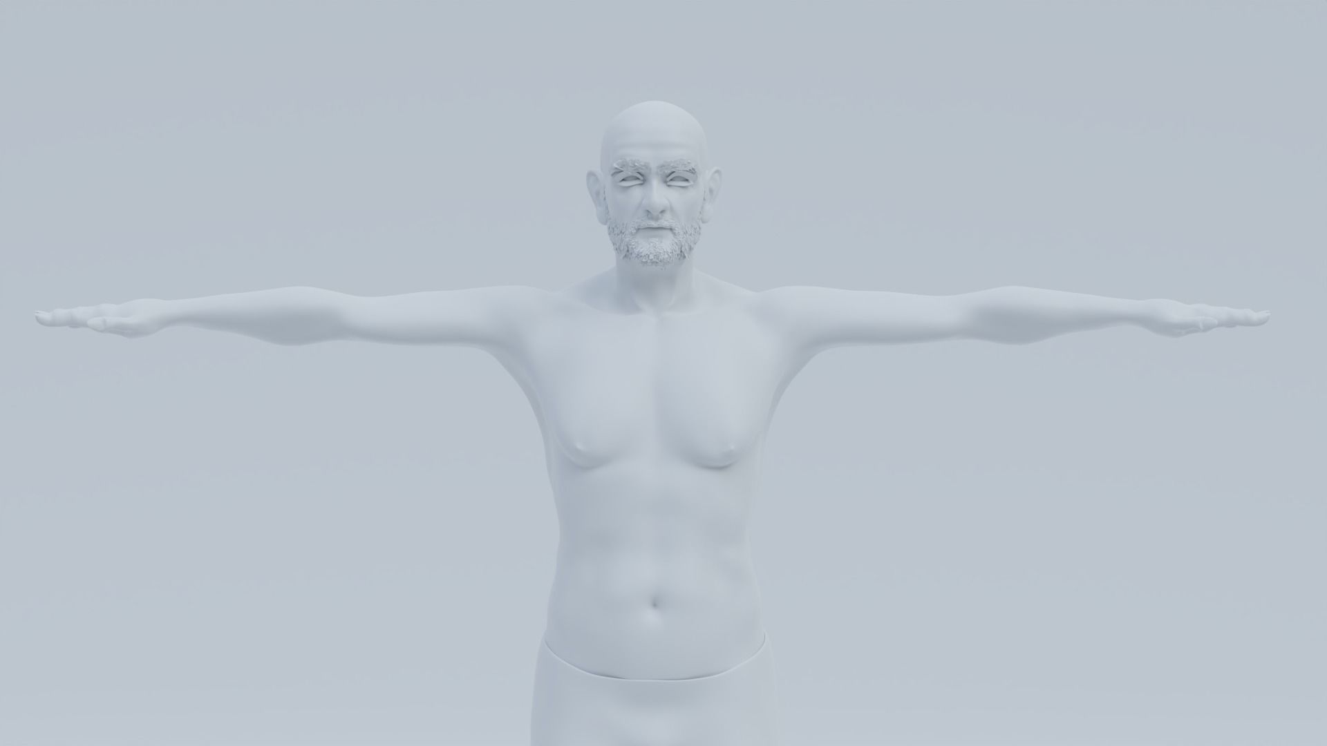 Realistic Old Man Character - Fully Rigged and PBR Low-poly 3D model_9