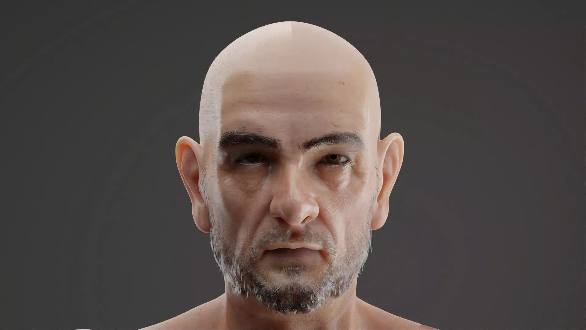 Realistic Old Man Character - Fully Rigged and PBR Low-poly 3D model_0